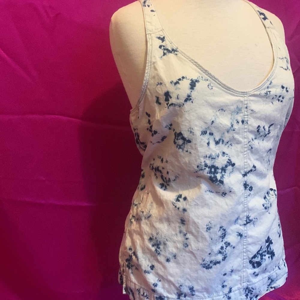Calvin Klein denim tie dye halter style top size S. Lightly loved. Lightly loved